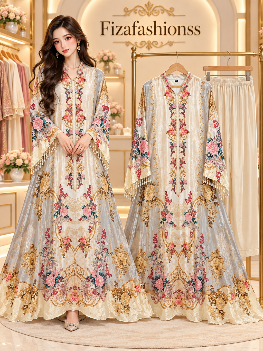 256 Pakistani long gowns