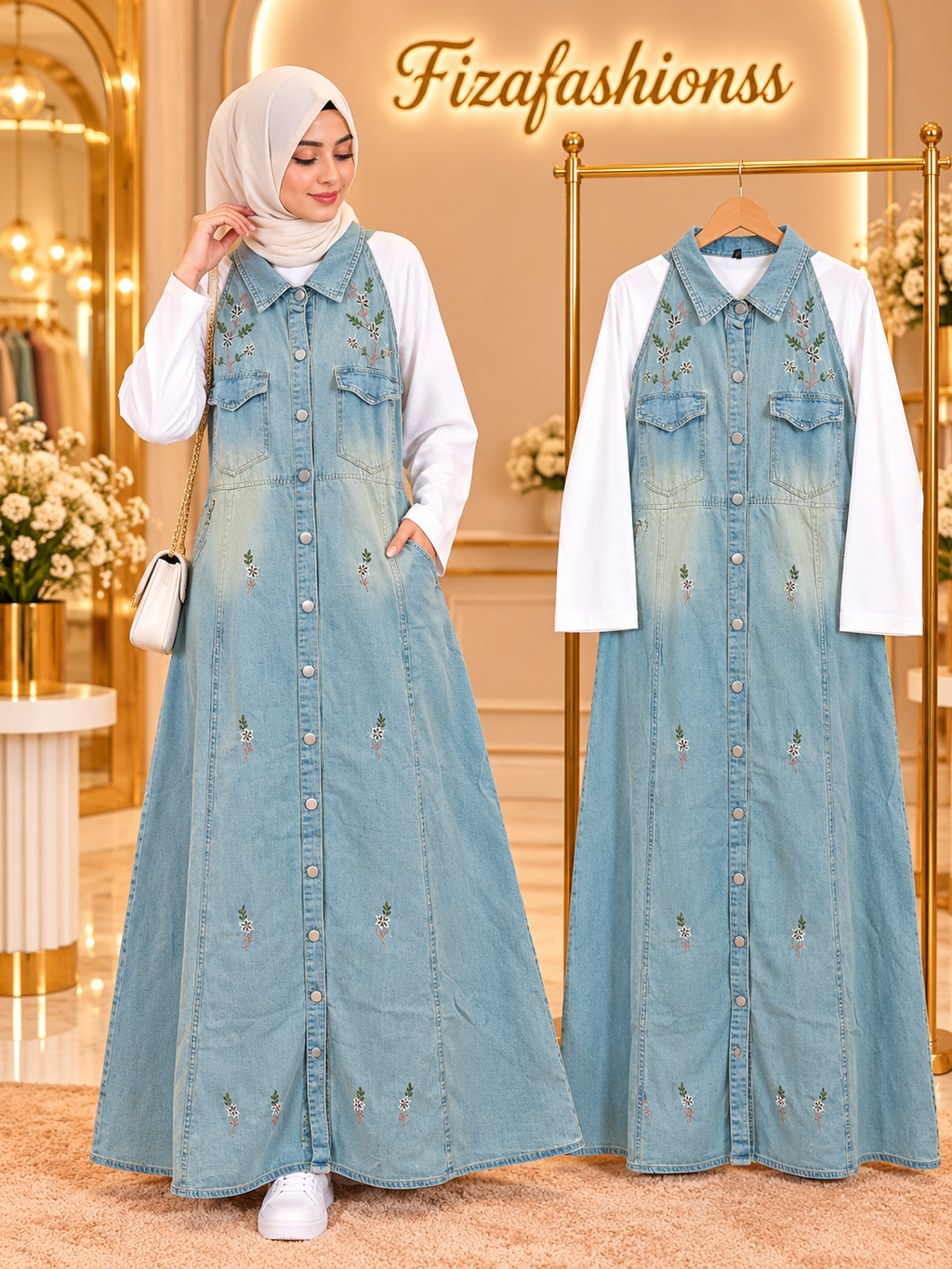 265 Imported denim gowns