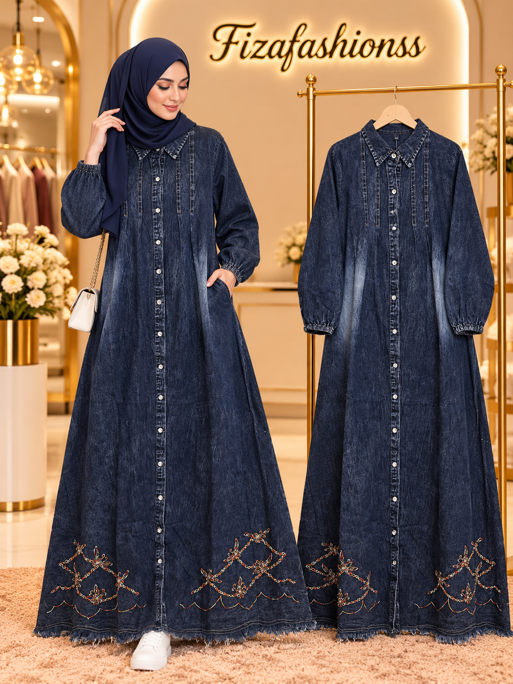 265 Imported denim gowns