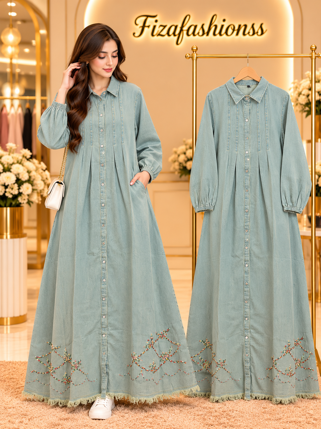 265 Imported denim gowns