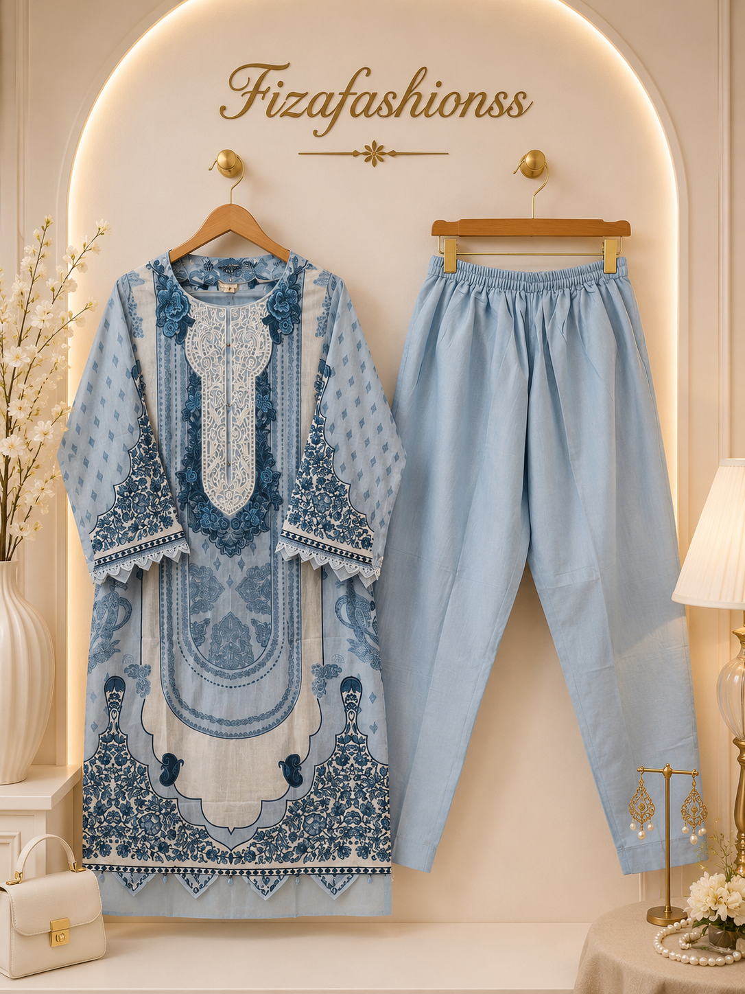 081 Embroidered Lawn suits