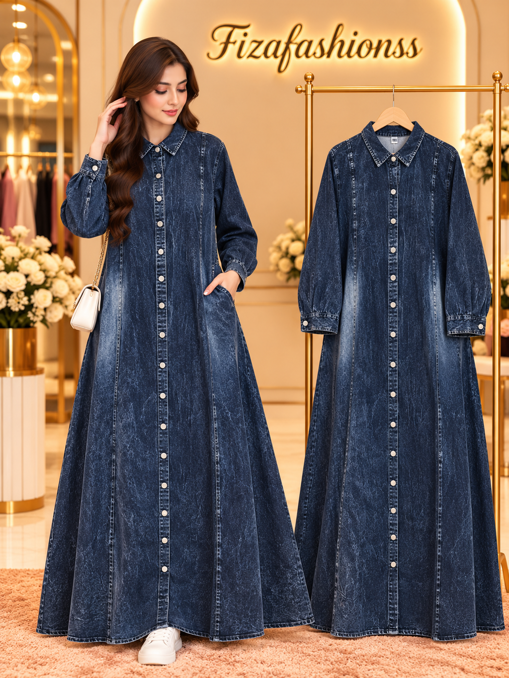 265 Imported denim gowns