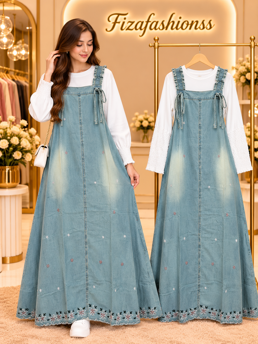 265 Imported denim gowns