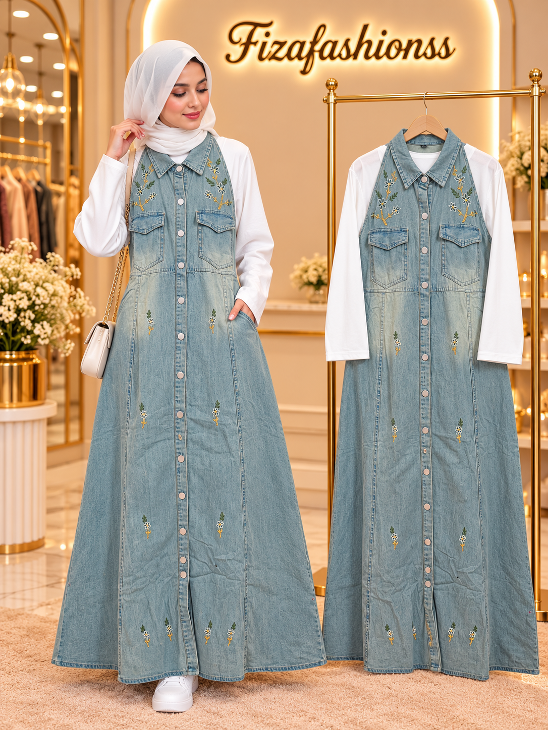 265 Imported denim gowns