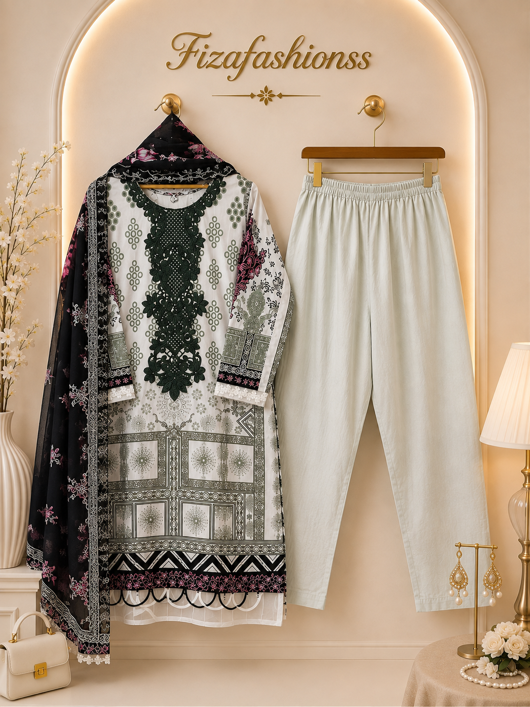 081 Embroidered Lawn suits