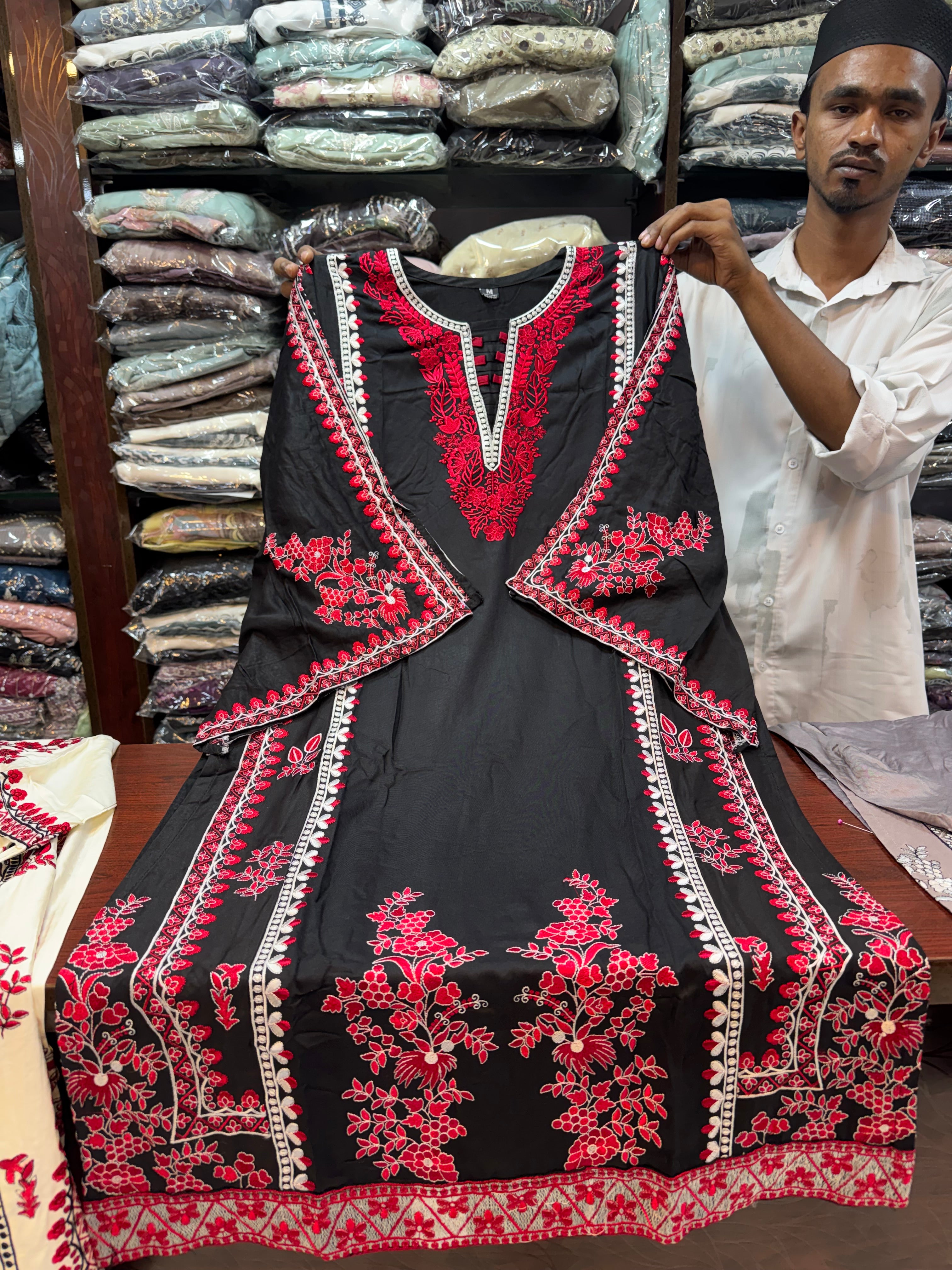 041 Bell sleeves Karachi suits