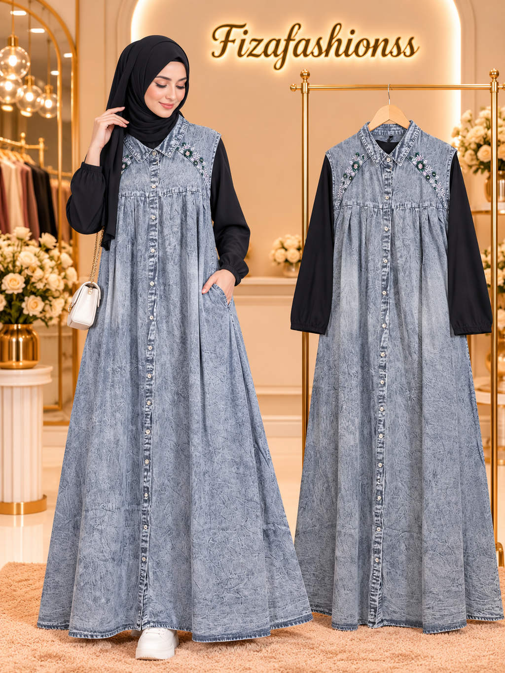 265 Imported denim gowns