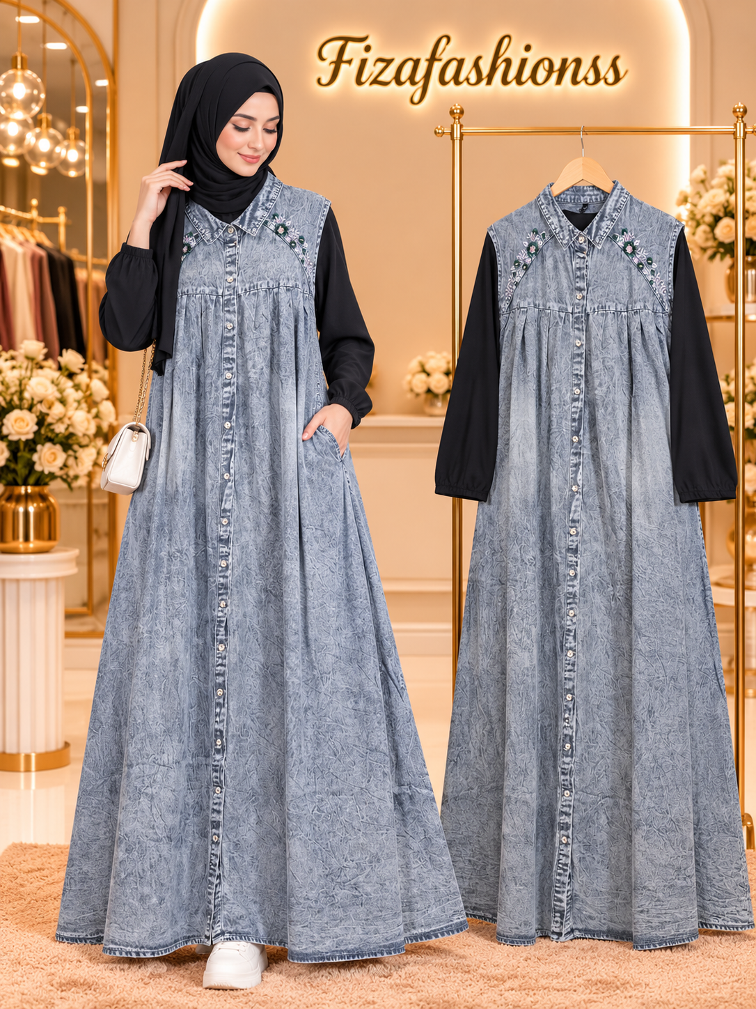 265 Imported denim gowns