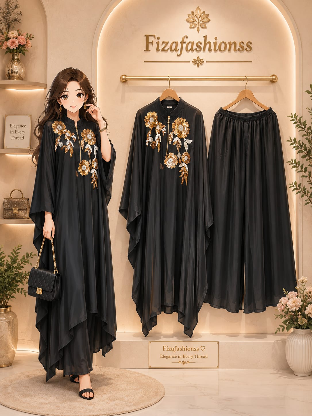 118 Pearl bloom kaftan set