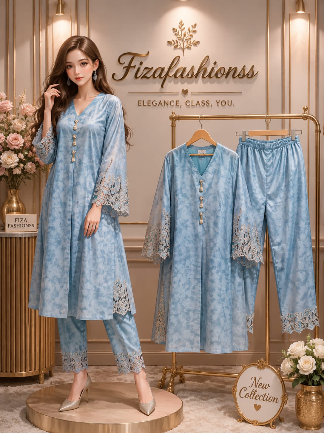 130 sleeves work Ethnic wear