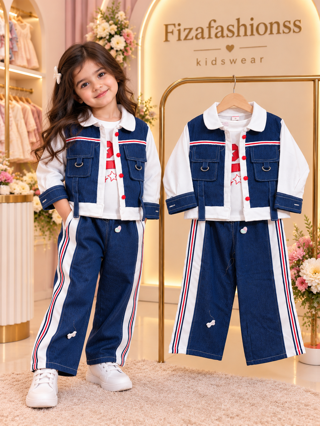 229 Denim princess set