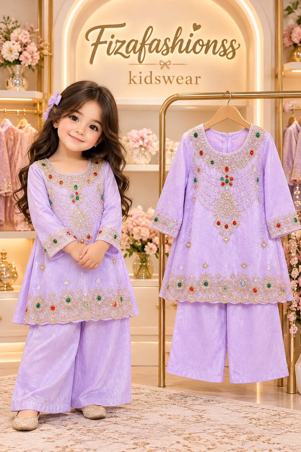 238 kids kundanwork dress