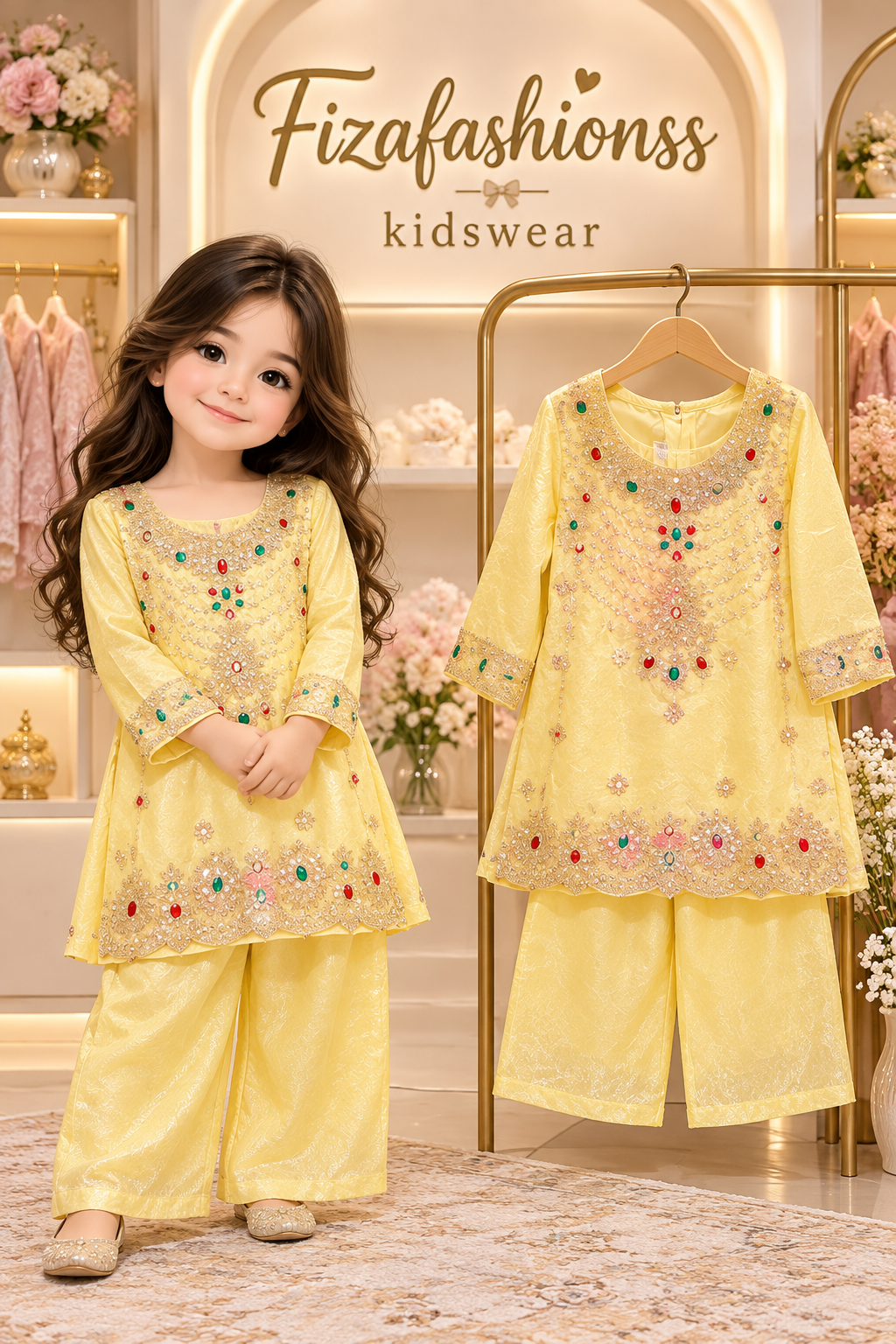 238 kids kundanwork dress