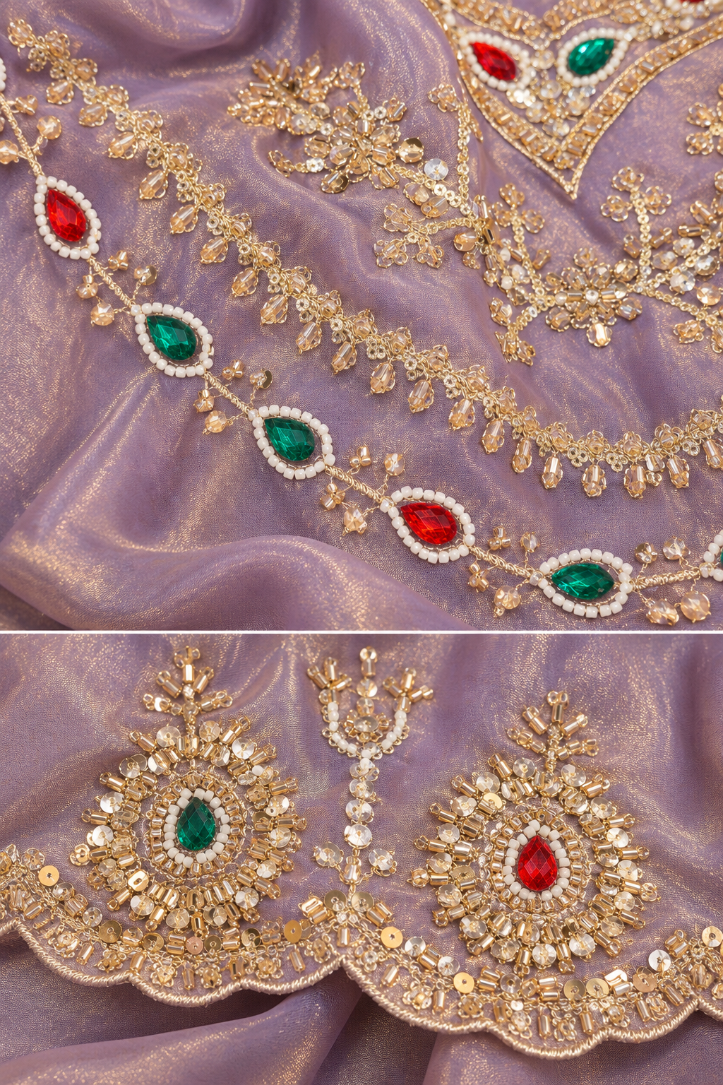 240 Kundan work dress
