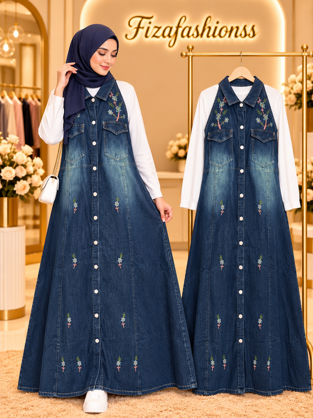 265 Imported denim gowns